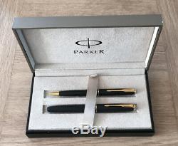 Mint & Unused 1998 Parker Sonnet Matte Black Pens-boxed-medium Nib-free Uk Post