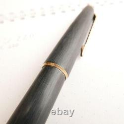Montblanc 220 Black 14K 585 Fountain Pen Matte Hairline finished F Nib USED