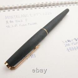Montblanc 220 Black & Gold Fountain Pen F Nib Matte Finished USED