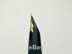 Montblanc 220 Fountain Pen In Textured Matte Black With 14k Gold Nib Mint