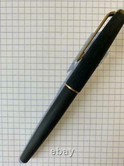 Montblanc 220 Matte Black Brushed Finish Fountain Pen Vintage 14K EF FedEx C