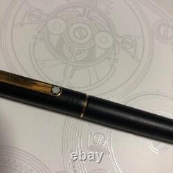 Montblanc Fountain Pen Slim Line Matt Black/Gold F/S JAPAN