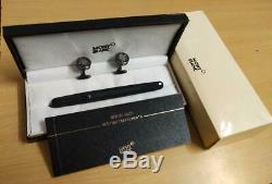 Montblanc Matte Black Fountain Pen with CUFF-LINKS best Classic gift for him