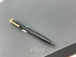 Montblanc Scenium Ballpoint Pen Checkbook Style Gold Trim Black Matte Mint