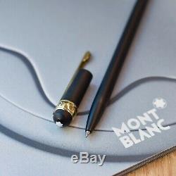 Montblanc Scenium Matte Black & Gold Plated Trim Rollerball Fineliner Pen