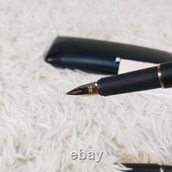 Montblanc Slim Line Fountain Pen Matte Black From Japan