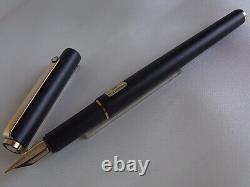 Montblanc Slim Line Fountain Pen Matte Black GT Steel EF Nib