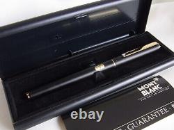 Montblanc Slim Line Fountain Pen Matte Black GT Steel F Nib