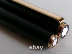 Montblanc Slim Line Fountain Pen Matte Black GT Steel Nib