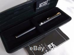 Montblanc Slim Line Fountain Pen Matte Black Steel EF Nib