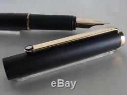 Montblanc Slim Line Fountain Pen Matte Black Steel EF Nib