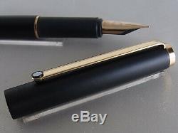 Montblanc Slim Line Fountain Pen Matte Black Steel F Nib