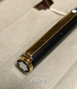 Montblanc Slim Line Fountain Pen Matte Black Steel M Nib with box, cartridges