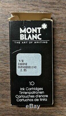 Montblanc Slim Line Fountain Pen Matte Black Steel M Nib with box, cartridges