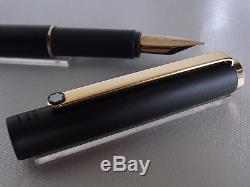 Montblanc Slim Line Fountain Pen Matte Black Steel Nib
