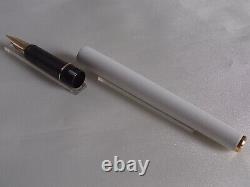 Montblanc Slim Line Fountain Pen Matte White GT Steel Nib