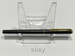 Montblanc Slim line Matte Black Ballpoint Pen Gold Plated Fountain Pen
