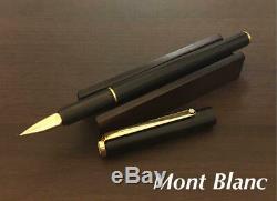 Montblanc noblesse slim line fountain pen matte black gold nib EF extra fine
