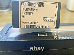 NEW IN BOX Pilot Vanishing Point Fountain Pain Black Matte 60580 Fine Point