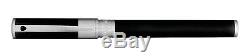 NEW ST Dupont D-Initial Matte Black & Chrome Rollerball Pen ST262207