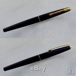 NOS Extremely Rare Parker 45 TX Matte BLACK GT Fountain Pen M Nib UK Q3 1994