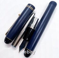 NOS PILOT CUSTOM 67 Limit Matt Dark Blue FOUNTAIN PEN F NIB 14K 585 GOLD TRIM