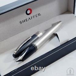 NOS Sheaffer Legacy 2 Sandblasted Platinum & Matte Black Fountain Pen 18K M Nib
