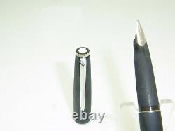 NR MINT MONTBLANC Black Matte Brushed fountain pen 14ct White Gold B nib