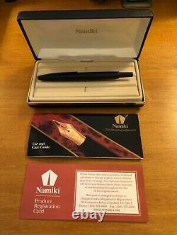 Namiki Vanishing Point Fountain Pen Matte Black Stealth Faceted Broad 14k nib