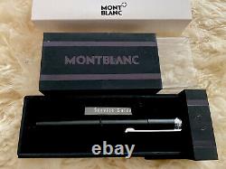 New! MONTBLANC SCENIUM Roller Ball PEN 09971 Matte Black and Platinum. Black Ink