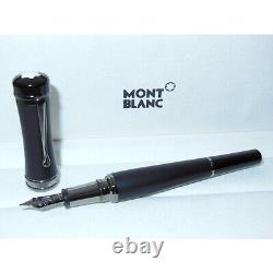 New Montblanc Bonheur Boyfriend Fountain Pen 14K M 118497 Matte Ultra Black