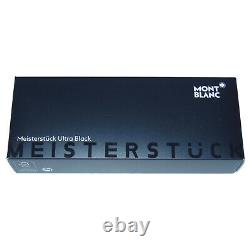New Montblanc Meisterstuck Ultra Black Classique Fountain Pen M Nib 114827 matte
