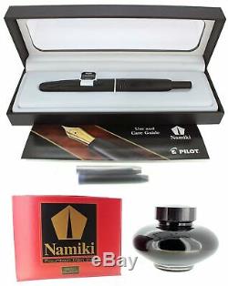 New Pilot Namiki Vanishing Point 18k Stub Nib Fountain Pen Matte Black Free Ink