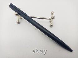 OMAS 80 Matte Black Slim Ballpoint Pen Boxed Vintage 80s Very RARE