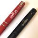 OMEGA Ballpoint Pen Novelty Matt Black Red Set 2 Twist type Limited Rare Japan