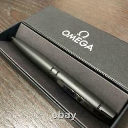 OMEGA Watch Genuine Novelty Ballpoint Pen (Matte Black) wz Box Luxury Very Rare