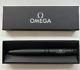 OMEGA Watch Novelty Matte Black Twisted Ballpoint Pen wz/Box Super Rare