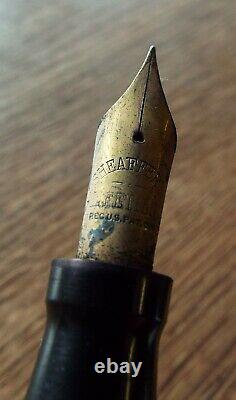 Old Antique 1925 SHEAFFER'S Lifetime Flat Top JADE GREEN SENIOR FOUNTAIN INK PEN