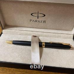 PARKER Ballpoint Pen Matte Black Black Slim Gold Retro #70b358