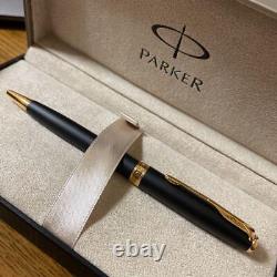 PARKER Ballpoint Pen Matte Black Black Slim Gold Retro #70b358