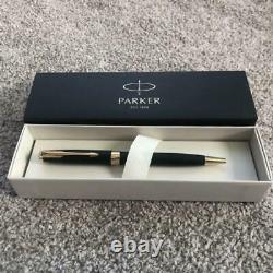 PARKER Ballpoint Pen Sonnet Matte Black & Gold Trim with Box PM03518