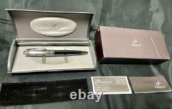 PARKER Cap type Ballpoint Pen Matte Black/Silver wz/Box, Manual, Refill Mint Rare