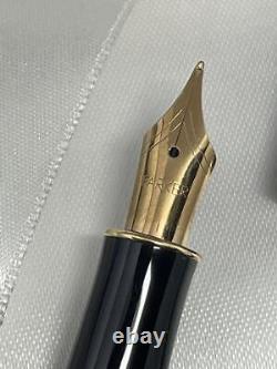 PARKER Matte Black Fountain Pen & Ballpoint Pen #48f0a0