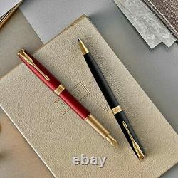 PARKER Sonnet Ballpoint Pen Matte Black Lacquer with Gold Trim Medium Point B