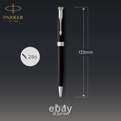 PARKER Sonnet Ballpoint Pen, Matte Black Lacquer with Palladium Trim, Medium