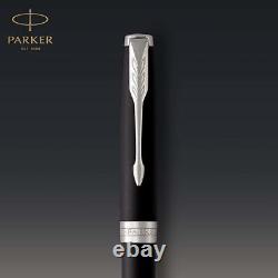 PARKER Sonnet Ballpoint Pen, Matte Black Lacquer with Palladium Trim, Medium