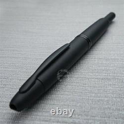 PILOT Fountain Pen Capless Matte Black 18k Nib M Cartridge Converter witho box