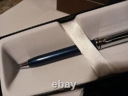 PROTOTYPE Slimline Cross Townsend Midnight Blue Ballpoint Pen $250 NEW Gift