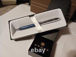PROTOTYPE Slimline Cross Townsend Midnight Blue Ballpoint Pen $250 NEW Gift
