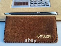Parker 50 Falcon Matt Black Ballpoint Calculator Set Mint Boxed Nos